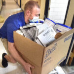 PPE being moved into Arnold Hall